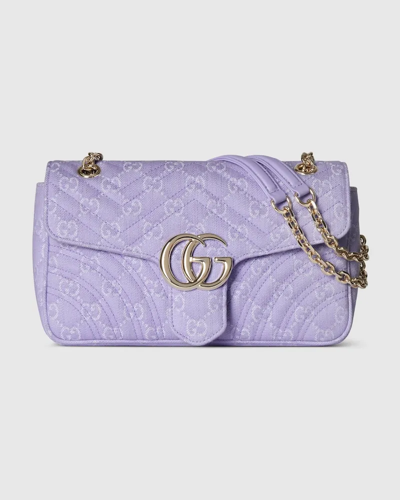 Gucci Mittelgroße GG Marmont Schultertasche Violett