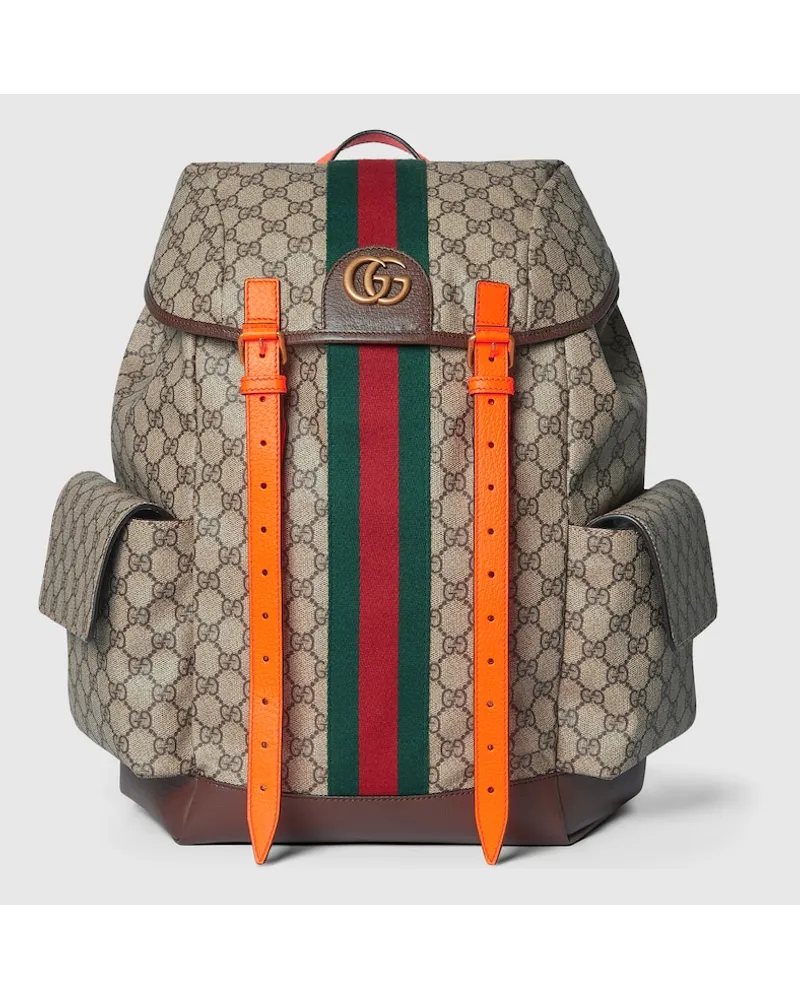 Gucci Mittelgroßer Ophidia GG Rucksack Beige