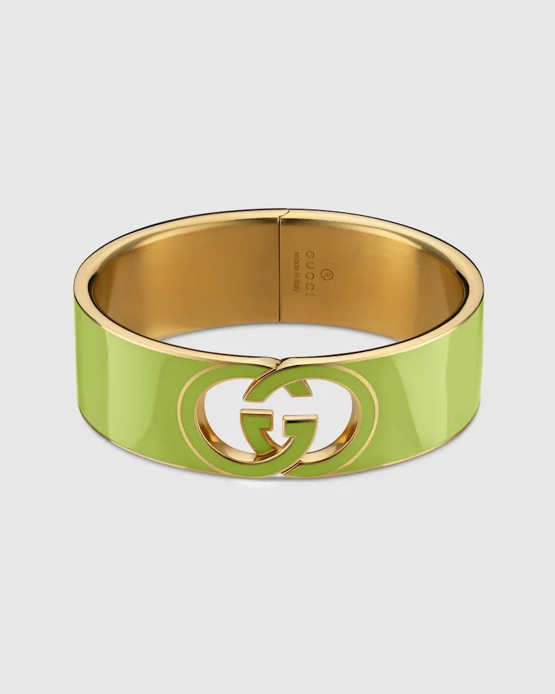 Gucci Interlocking Armspange Mit Emaille, Größe Undefined