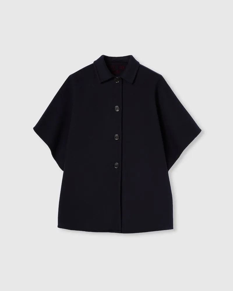 Gucci Wendbarer Mantel aus Wolle Und Seide, Größe Blau