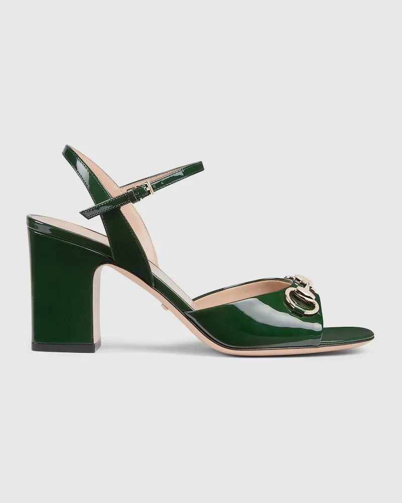Gucci Damensandale Mit Horsebit, Größe Grün