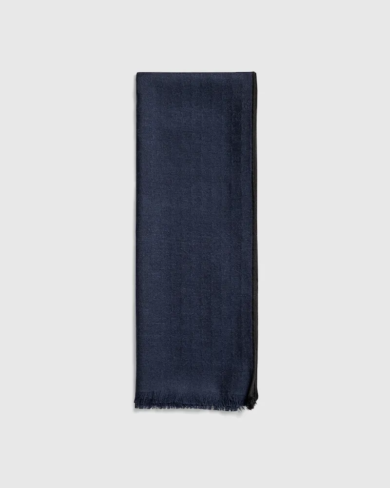 Gucci Étole En Jacquard De Laine Et Soie GG Bleu
