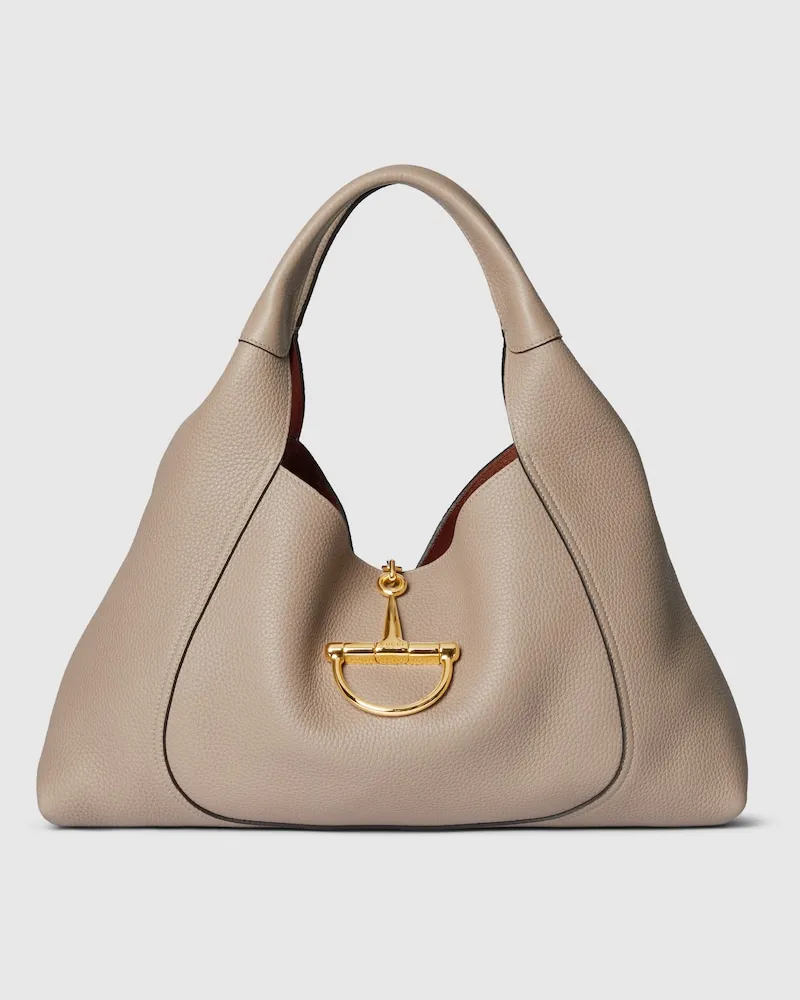 Gucci Softbit Maxi-Schultertasche Beige