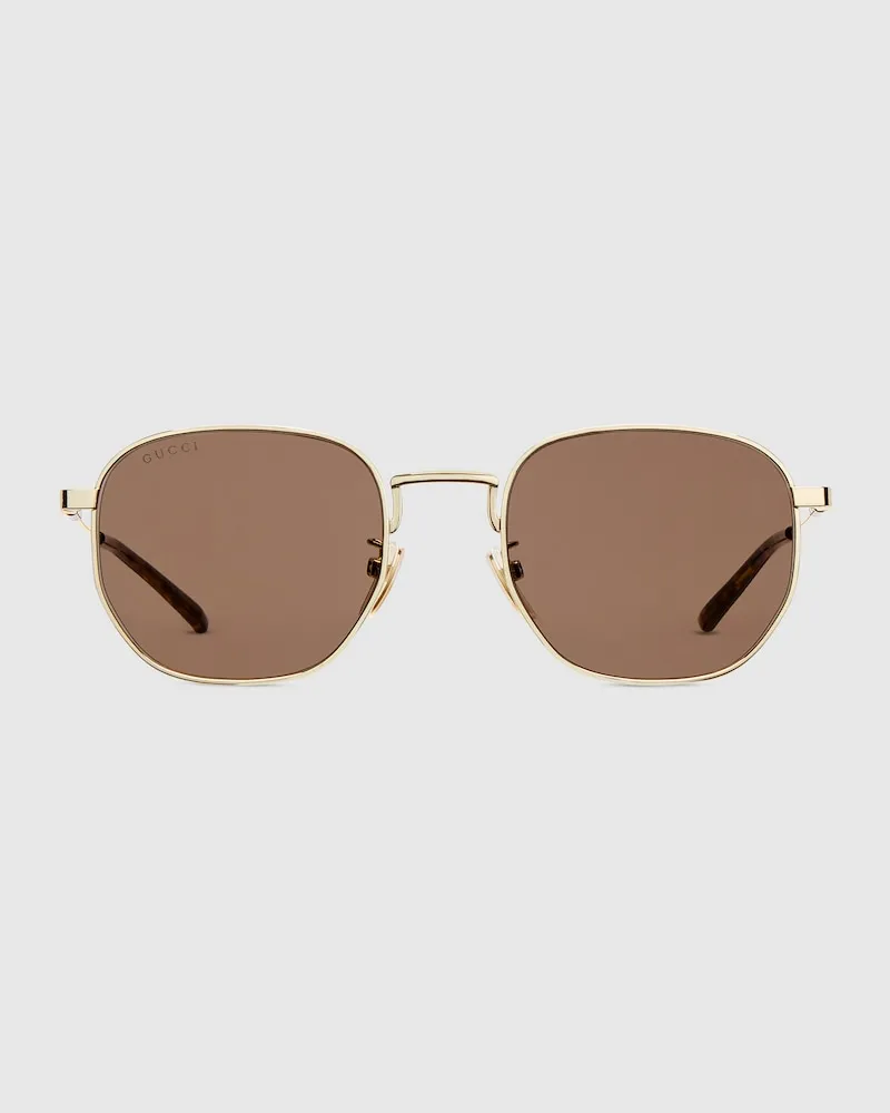 Gucci Sonnenbrille Mit Rundem Rahmen Gold
