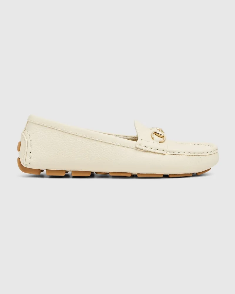 Gucci Damen-Driver-Mokassin, Größe Weiß