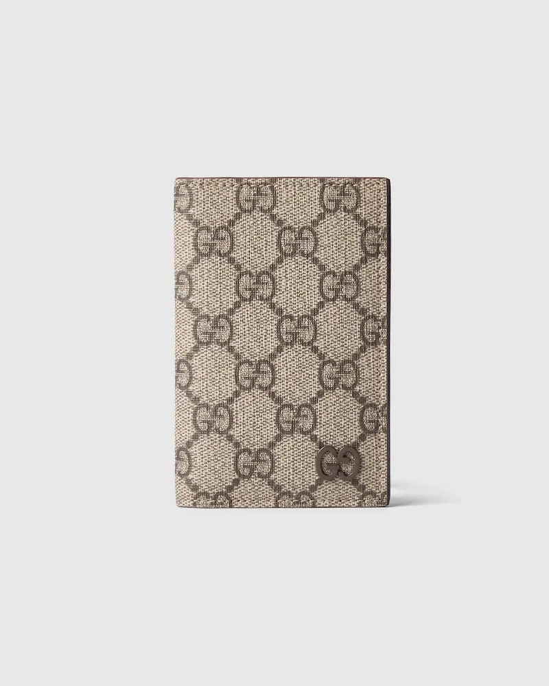 Gucci Längliches GG Kartenetui Mit GG Detail Beige