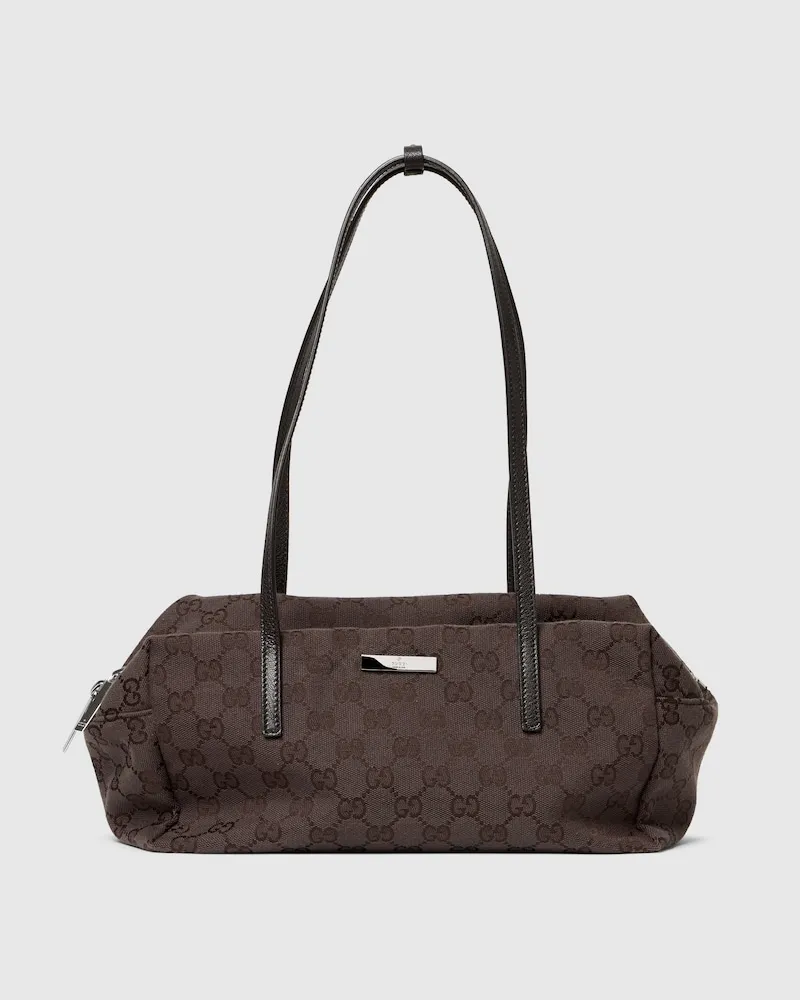 Gucci Mittelgroße Melrose Boston-Tasche Beige