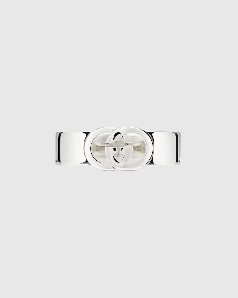 Gucci Interlocking Ring Silber