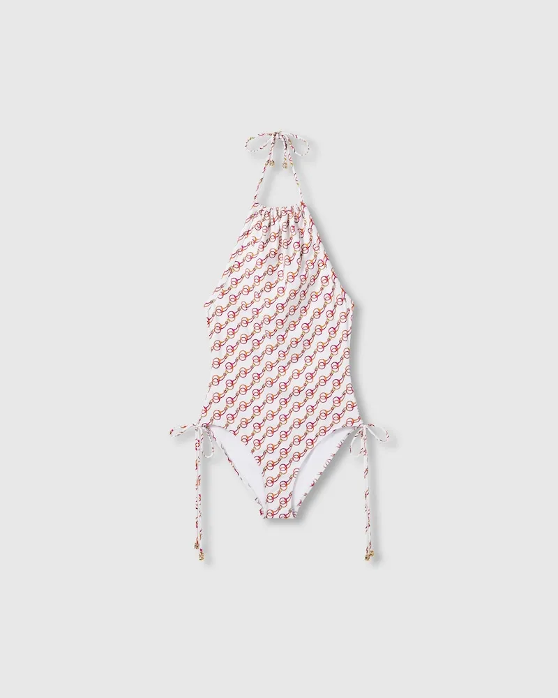Gucci Badeanzug aus Stretch-Jersey Mit Print, Größe Weiß