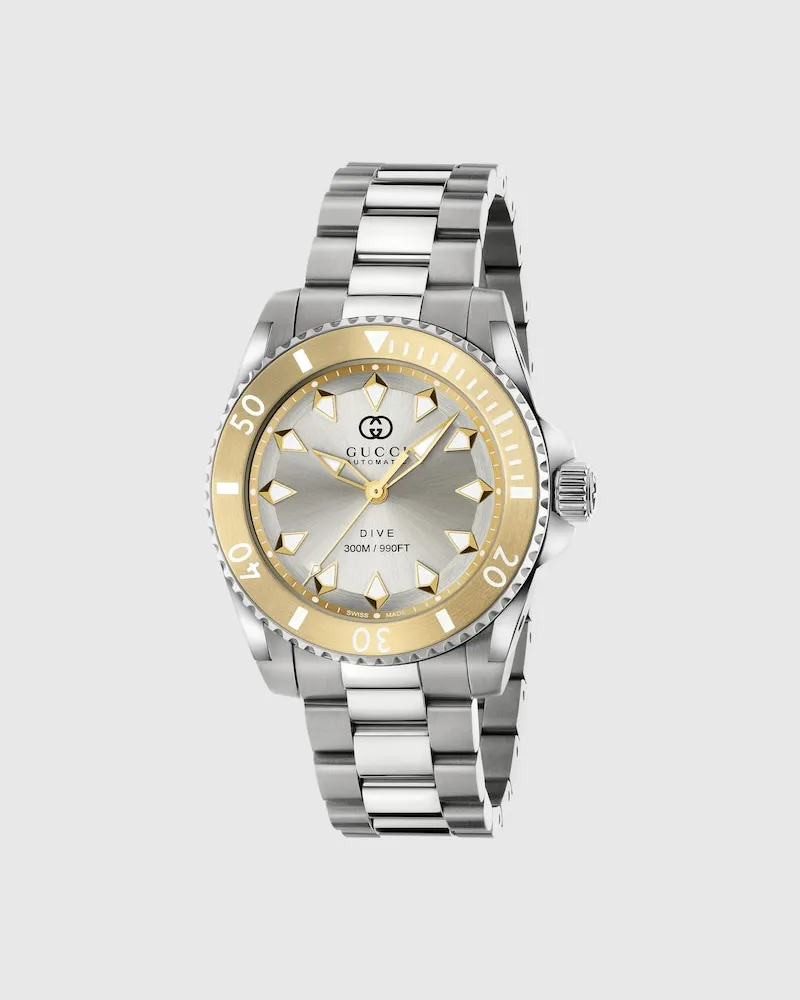 Gucci Dive Uhr, 40 mm Silver