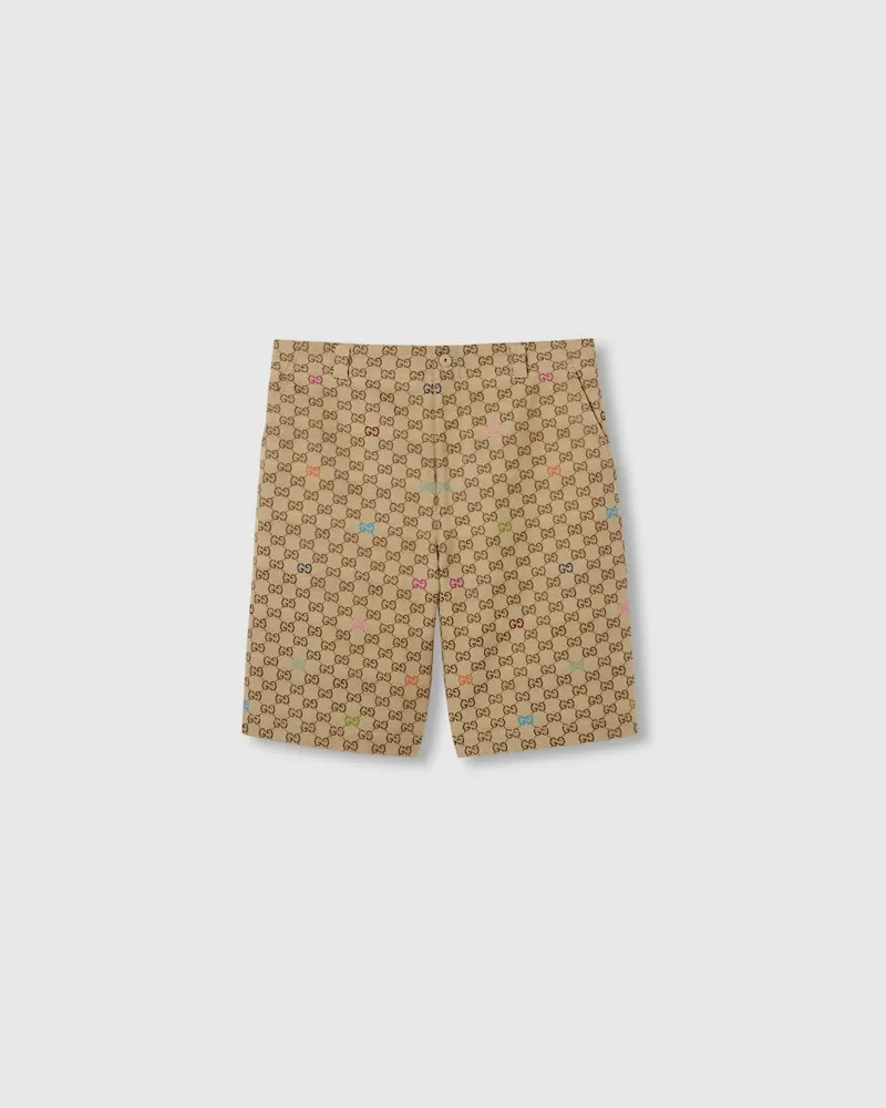 Gucci Shorts aus GG Canvas, Größe Beige
