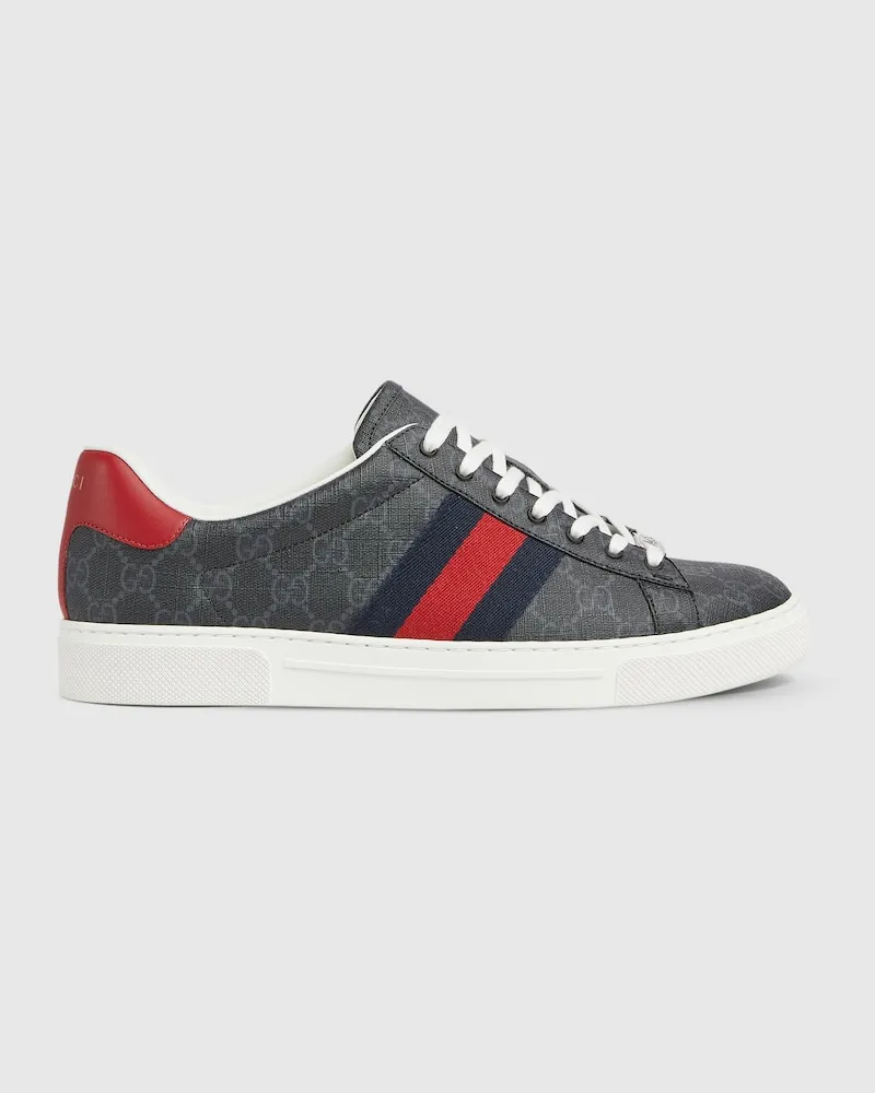 Gucci Ace Herrensneaker Mit Web, Größe Schwarz