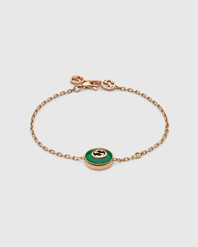 Gucci Interlocking Kettenarmband 18 Karat Gold