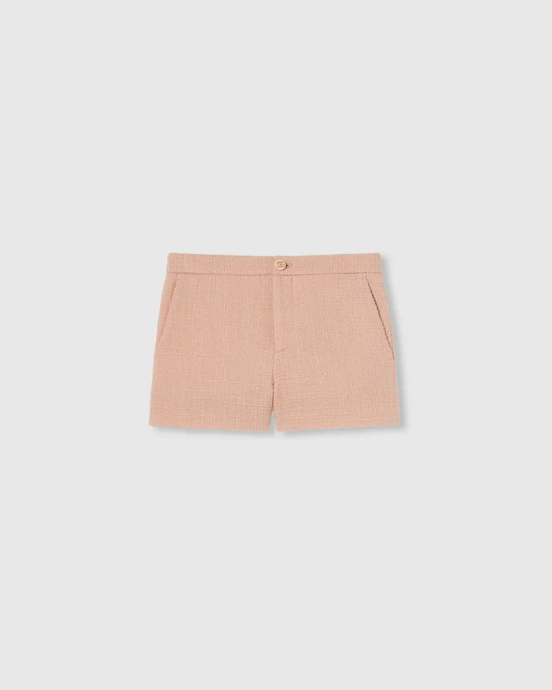 Gucci Shorts aus Strukturiertem Wolltweed, Größe Pink