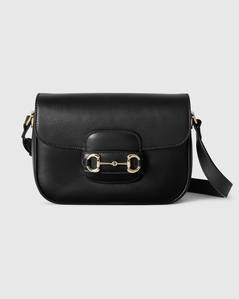 Gucci Kleine Horsebit 1955 Soft Schultertasche Schwarz