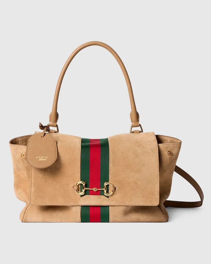 Gucci Mittelgroße Paparazzo Henkeltasche Beige