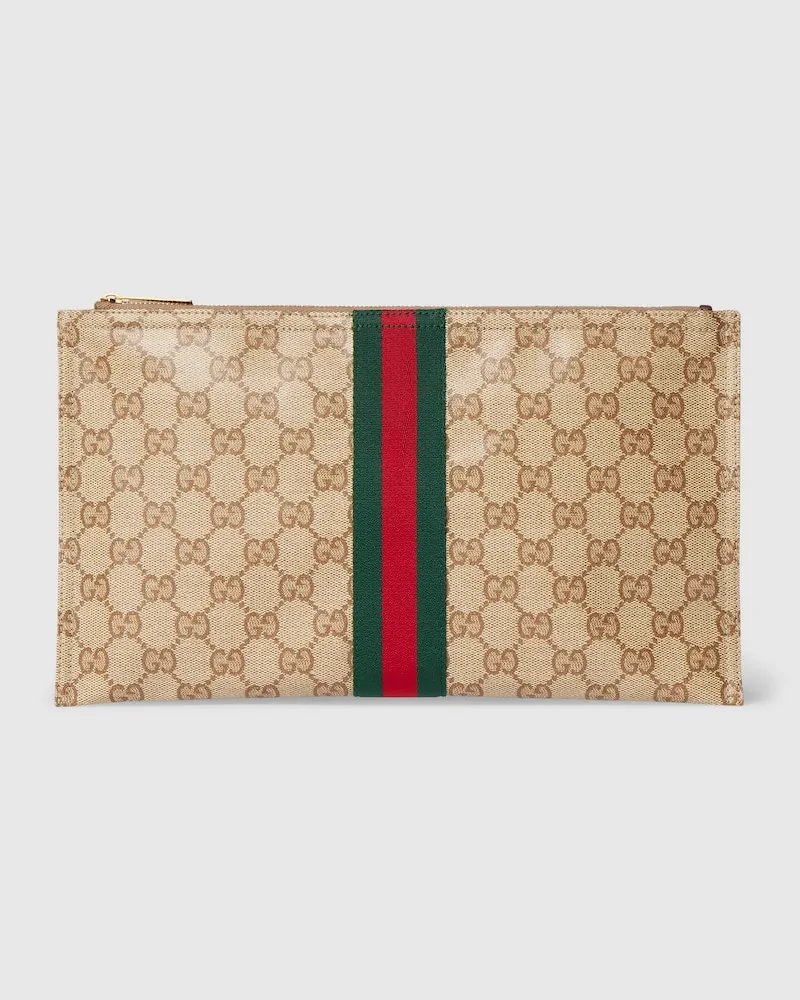 Gucci Große Tasche mit Web Beige