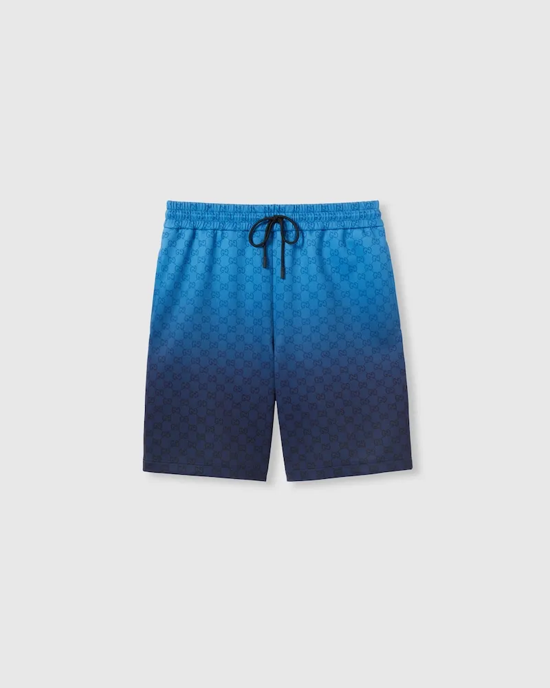Gucci Shorts aus Neopren Mit Print, Größe Blau