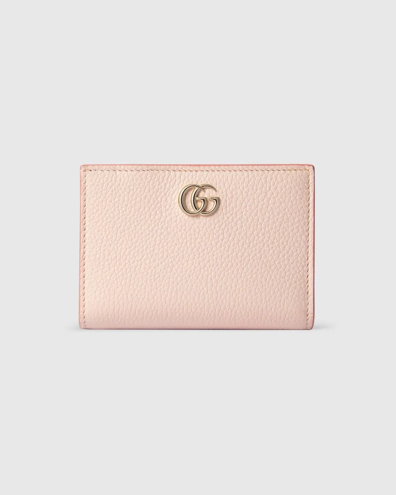 Gucci Kleine, Zweifarbige GG Marmont Brieftasche Pink