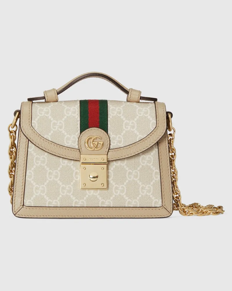 Gucci Ophidia Mini-Henkeltasche Weiß