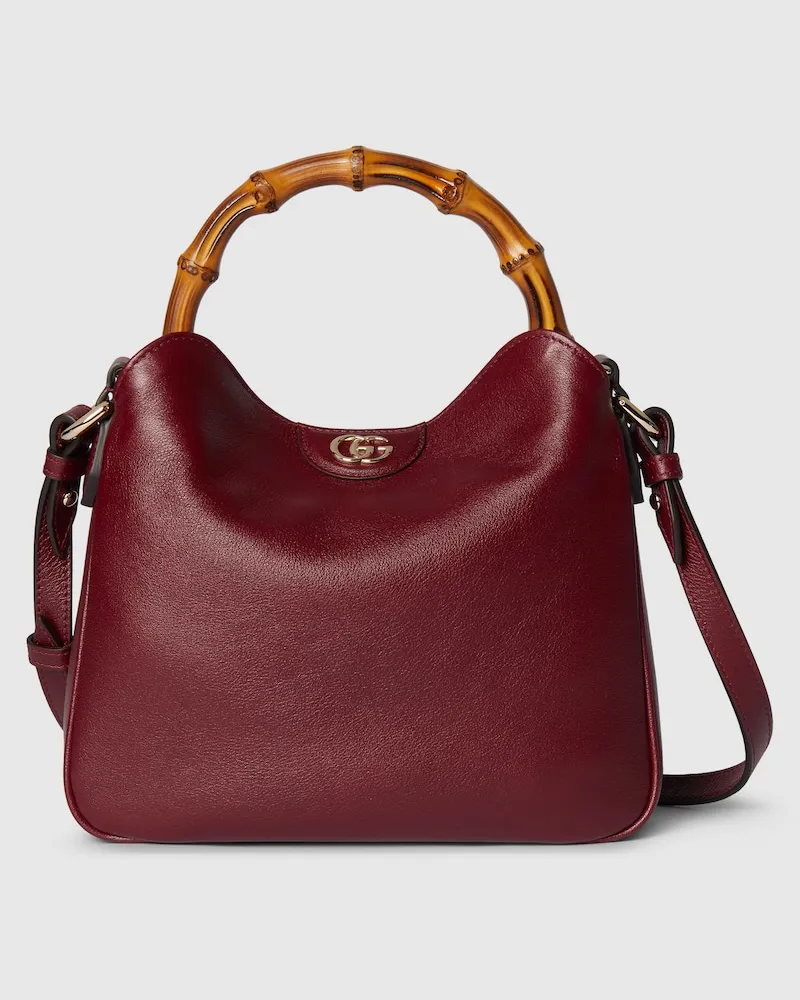 Gucci Kleine Diana Schultertasche Bordeauxrot