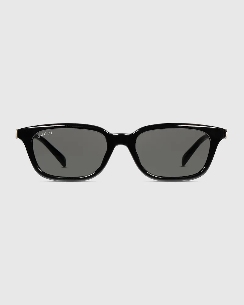 Gucci Sonnenbrille mit Rechteckigem Rahmen Schwarz