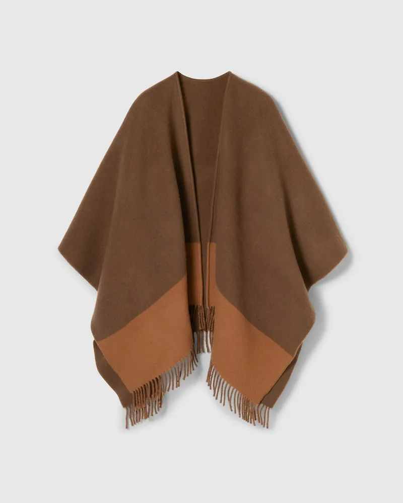 Gucci Cape aus Wolle Und Kaschmir Braun