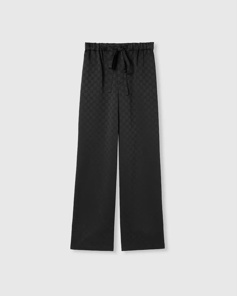 Gucci Hose aus GG Satin, Größe Schwarz