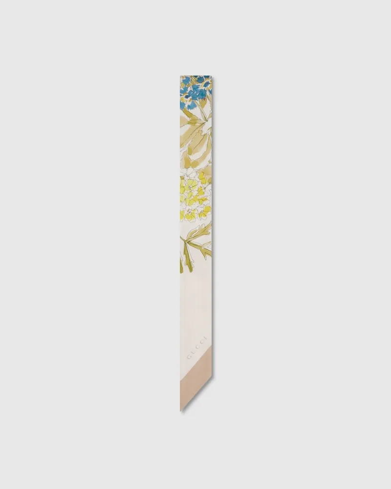 Gucci Band aus Seidentwill Mit Print Gelb