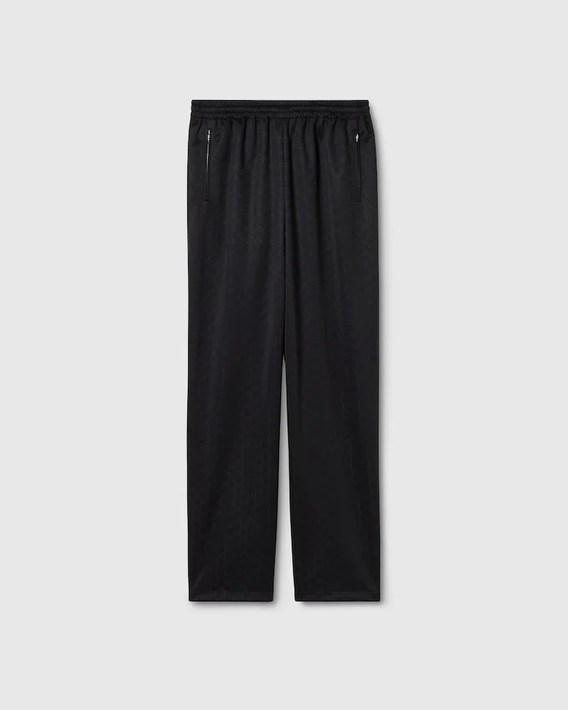 Gucci Freizeithose aus GG Jersey-Jacquard, Größe Schwarz
