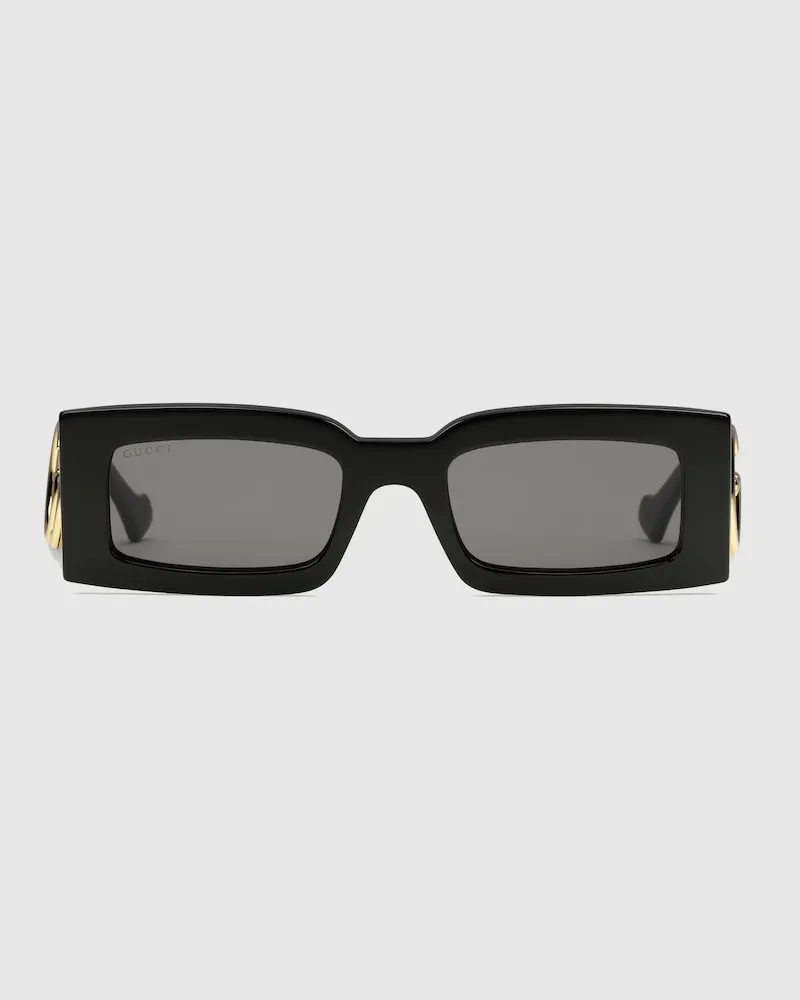 Gucci Sonnenbrille mit Rechteckigem Rahmen Schwarz