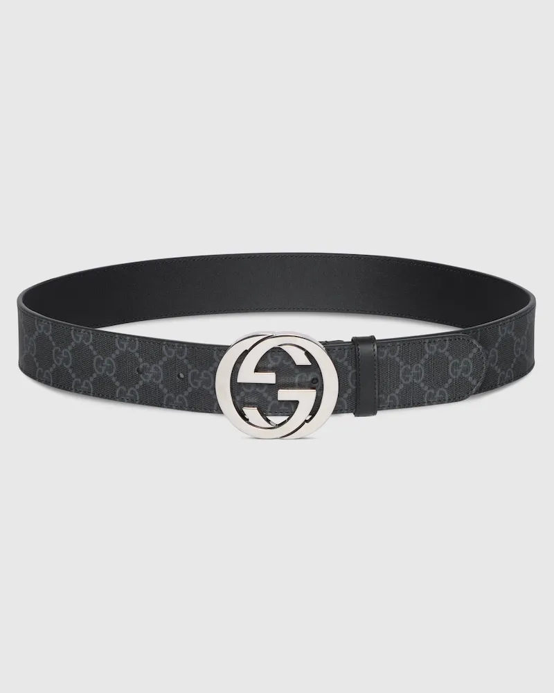 Gucci Ceinture Avec Boucle GG Enlacés, Taille 95 Noir