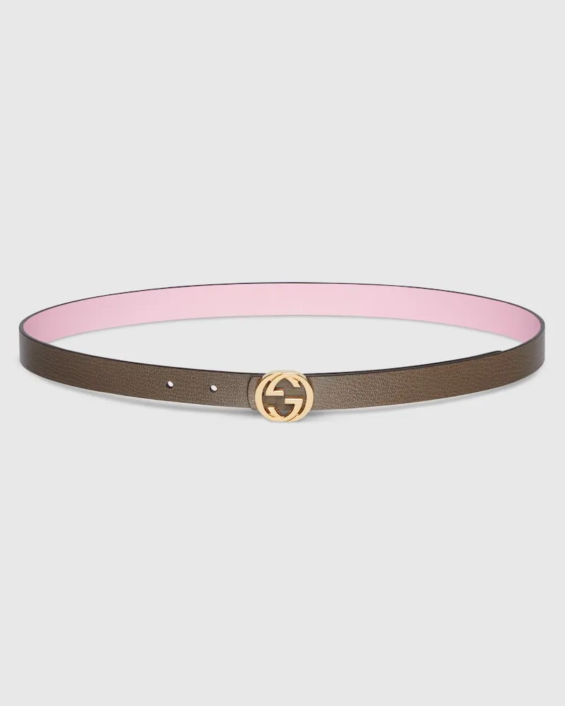 Gucci Ceinture Fine Réversible, Taille 95 Rose