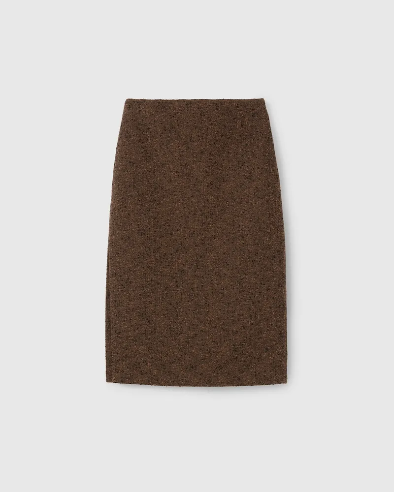 Gucci Rock aus Wolle Mit Knötchen-Optik, Größe Braun