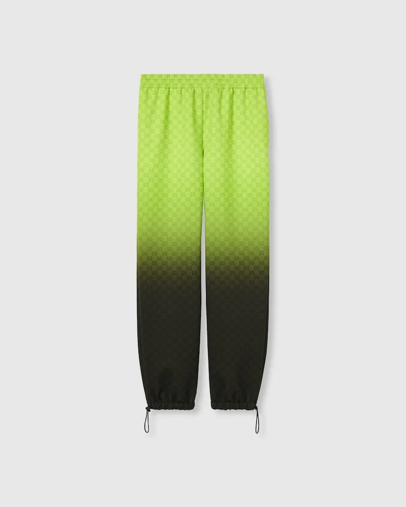 Gucci Sporthose aus Leichtem Neopren Mit Print, Größe Grün