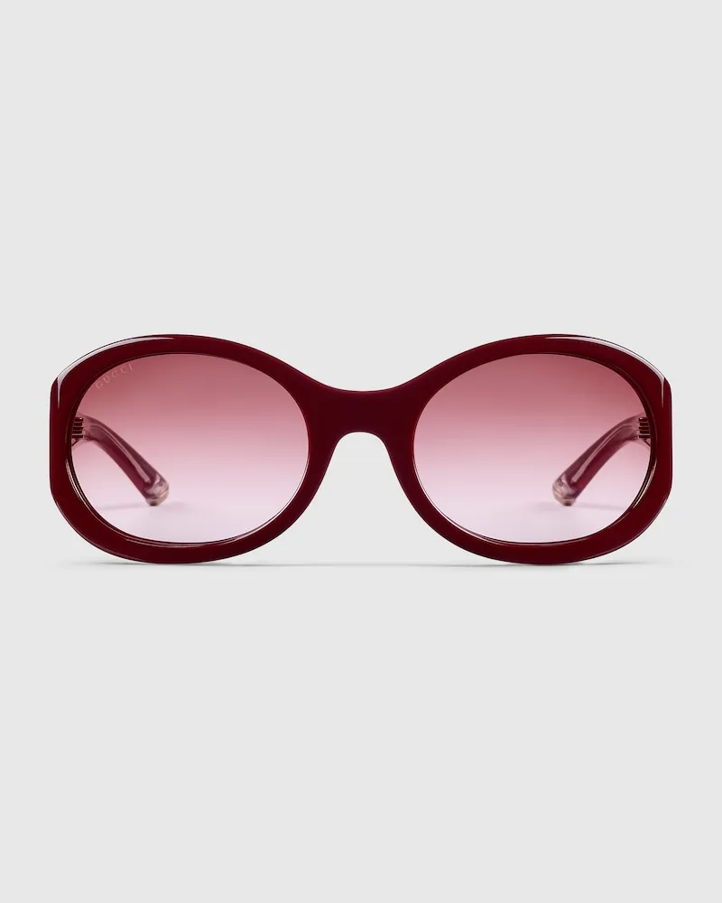 Gucci Sonnenbrille Mit Rundem Rahmen Rot