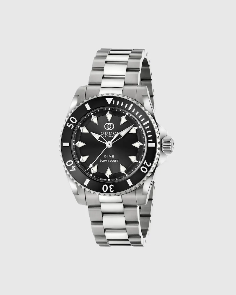 Gucci Dive Uhr, 40 mm Schwarz