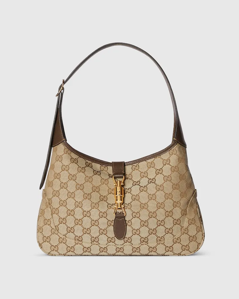 Gucci Mittelgroße Jackie 1961 Schultertasche Beige