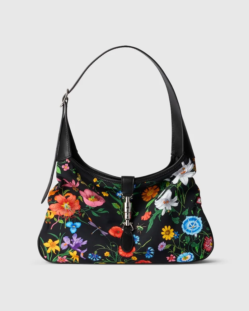 Gucci Mittelgroße Jackie 1961 Schultertasche Schwarz