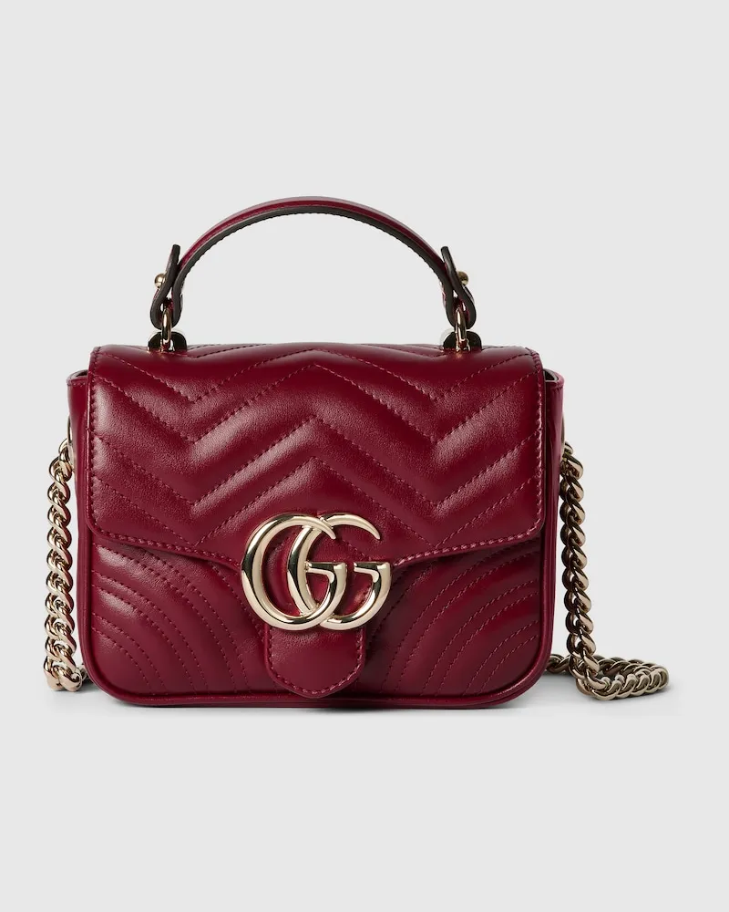 Gucci GG Marmont Mini-Henkeltasche Bordeauxrot