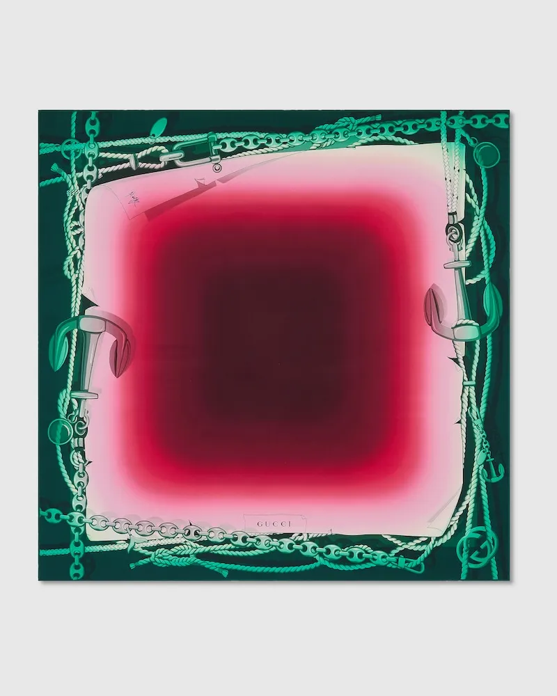 Gucci Vierecktuch aus Seide Mit Print, 90 x 90 Projekt Pink