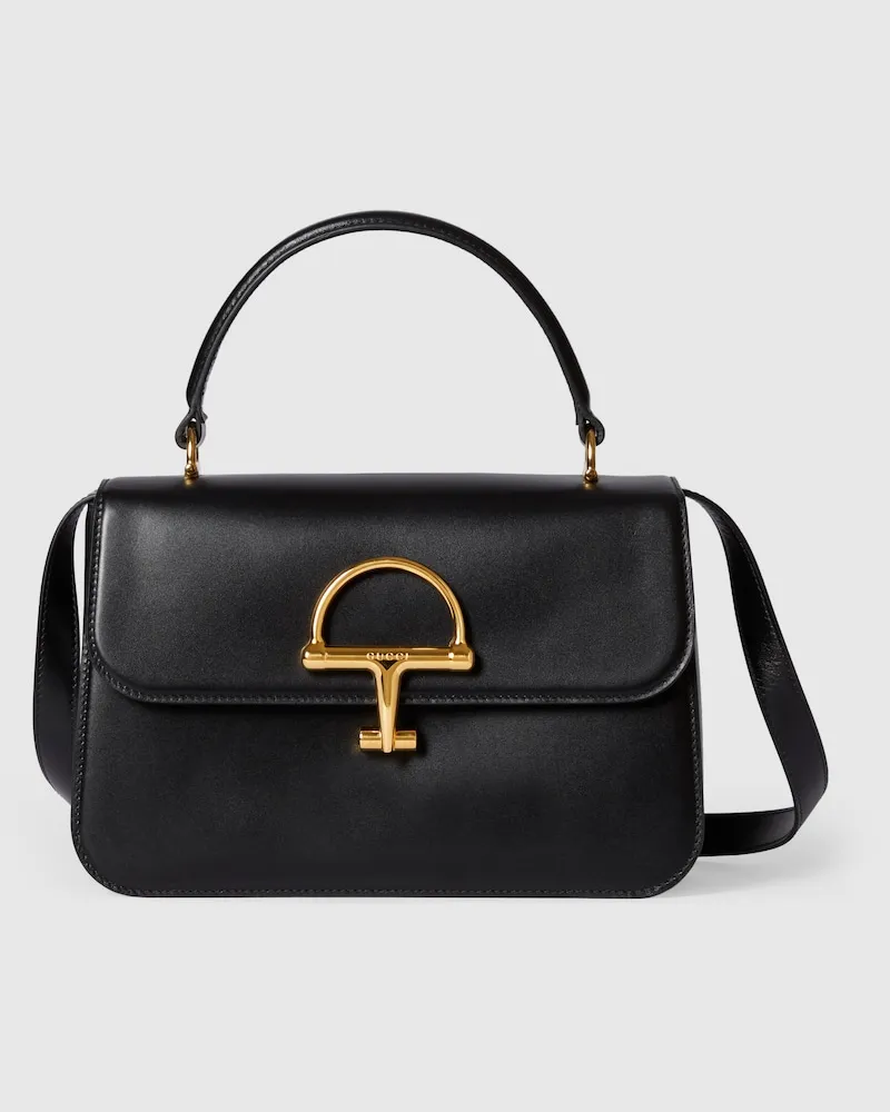 Gucci Mittelgroße Siena Henkeltasche Schwarz