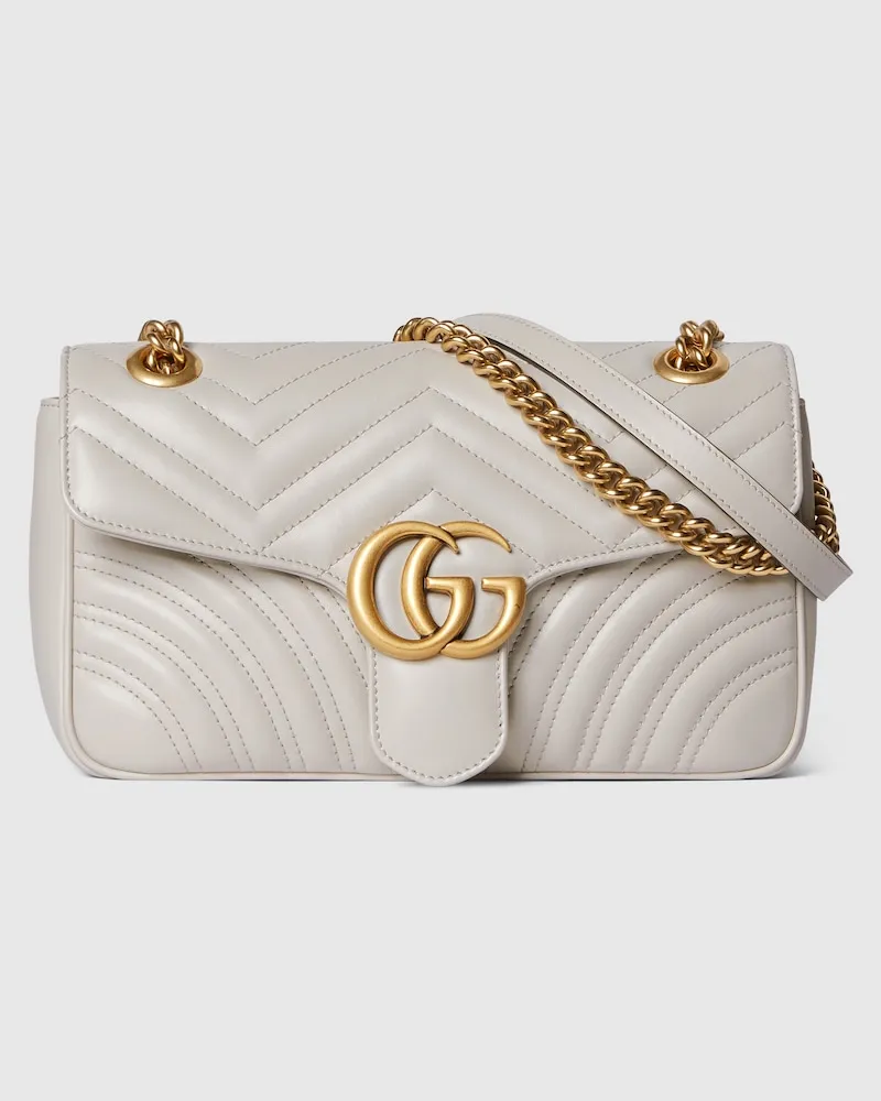 Gucci Mittelgroße GG Marmont Schultertasche Grau