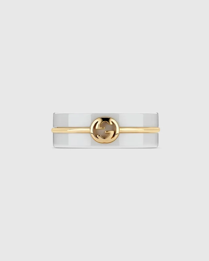 Gucci Interlocking Ring mit Zirkonia Undefined