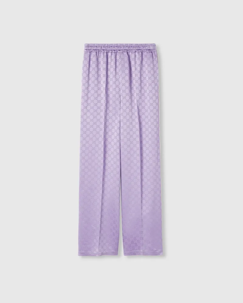 Gucci Hose aus GG Jacquard, Größe Violett