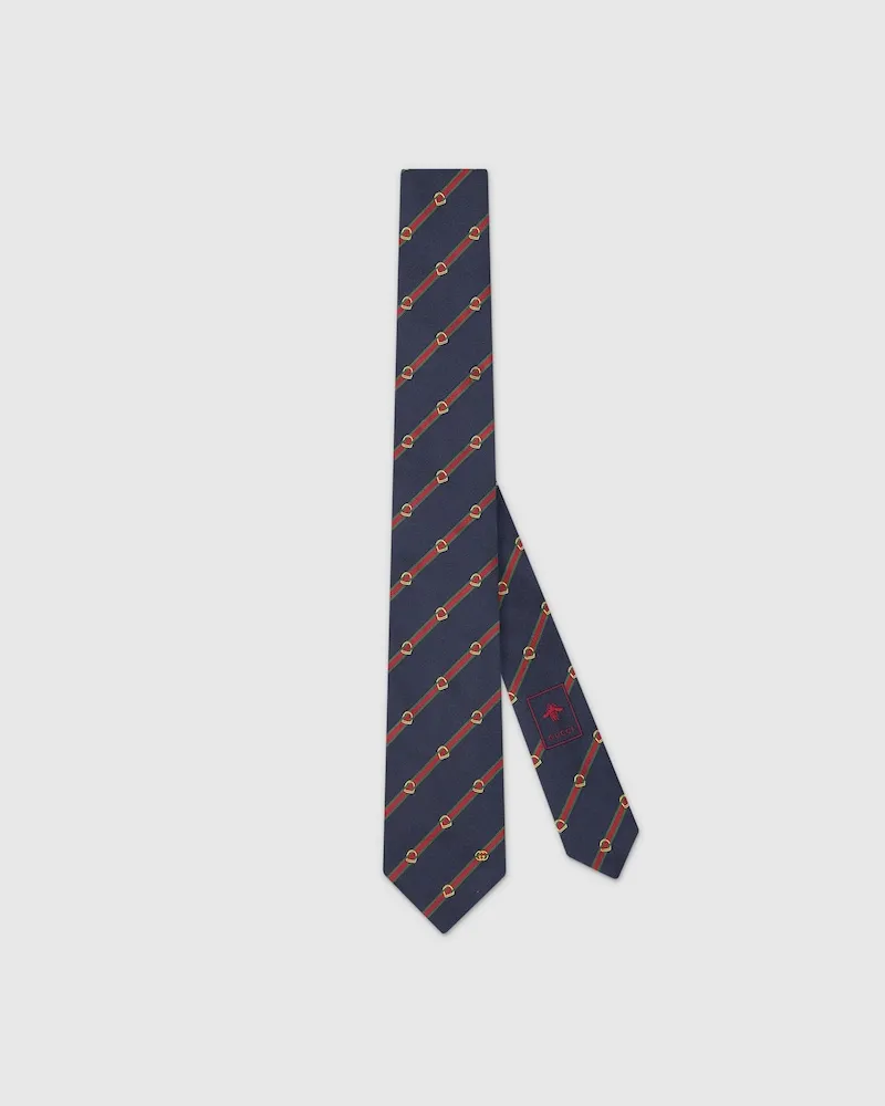 Gucci Krawatte aus Seidenjacquard Blau