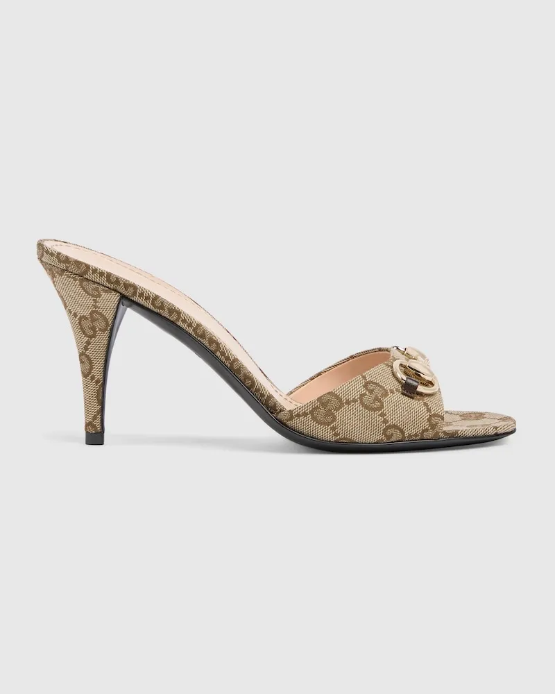 Gucci Damenpantolette Mit Horsebit, Größe Beige