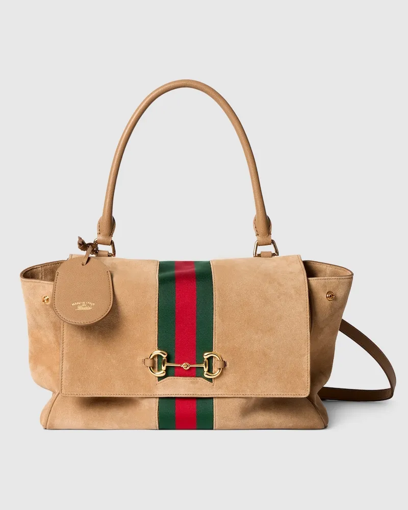 Gucci Mittelgroße Paparazzo Henkeltasche Beige