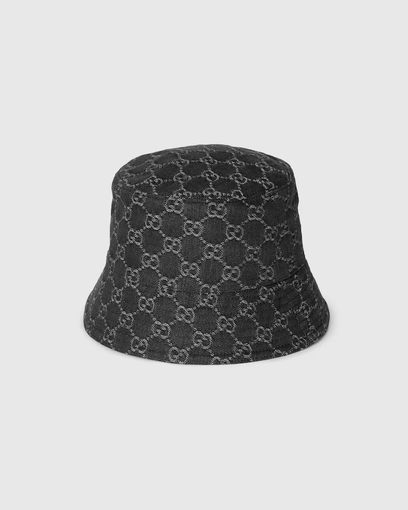 Gucci Fischerhut aus GG Baumwoll-Denim Schwarz
