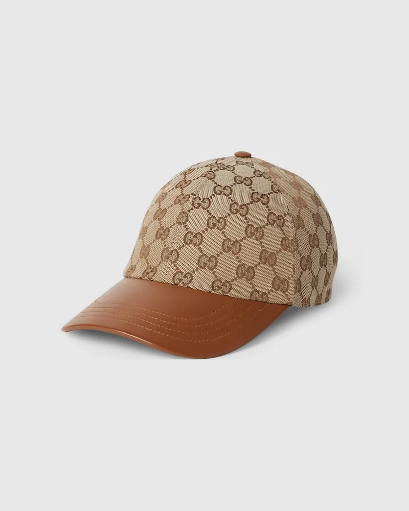 Gucci Baseballkappe aus GG Canvas, Größe Beige